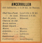 Ancerviller - Instituteur Gény Ancerviller - Instituteur Gény