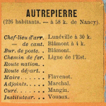 Autrepierre - Instituteur Vouaux