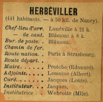 Herbéviller - Instituteur Jacques Herbéviller - Instituteur Jacques