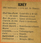 Igney-Avricourt - Instituteur Blondlat