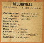 Reclonville - Instituteur Georges Reclonville - Instituteur Georges