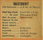 Vaucourt - Instituteur Christophe