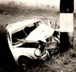 1969 - route de Repaix prs du carrefour - La conductrice perd le contrle