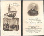 9 fvrier 1918 - Carte souvenir du cur Auguste Lefebvre