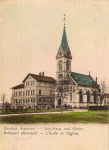 Avricourt allemand - L'église et l'école Avricourt allemand - L'église et l'école