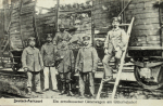 Deutsch-Avricourt Ein zerchossener Gterwagen am Gterbazhnhof