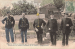 Douaniers français allemands près des poteaux-frontière à Igney-Avricourt Douaniers français allemands près des poteaux-frontière à Igney-Avricourt