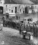 Funeral of Pvt Dyer J. Byrd, US 166th Infantry, Domjevin, 3 Mar 1918