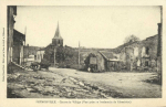 Centre du village (vue prise au lendemain de l'armistice)
