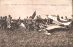 Durch Luftkampf am 9 aug. 1915 vernichtetes franzsiches Flugzeug an der Westfront