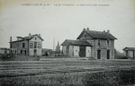 Après l'Armistice - La gare et le café Simmonet Après l'Armistice - La gare et le café Simmonet