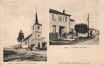 L'église et la rue principale - La mairie et l'école