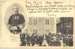 Capitaine Delabbeye Président de l'Union - Réunion des officiers de Sapeurs-pompiers de M.-&-M. - BLAMONT, 1900  (Timbres 5 c + 5 c)