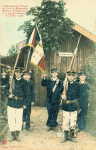 Le drapeau de la Société de Tir et de Préparation Militaire de Blâmont-Cirey et sa garde d'honneur. 31 juillet 1910 Le drapeau de la Société de Tir et de Préparation Militaire de Blâmont-Cirey et sa garde d'honneur. 31 juillet 1910