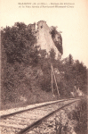 Ruines du château et la voie ferrée d'Avricourt Blâmont Cirey