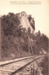 Ruines du chteau et la voie ferre d'Avricourt Blmont Cirey