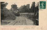 La tranche du chemin de fer au pied des ruines du vieux chteau