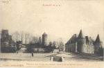 Ensemble des ruines de l'ancien château et le château actuel - 1919 (timbre 5 c + 5 c) Ensemble des ruines de l'ancien château et le château actuel - 1919 (timbre 5 c + 5 c)