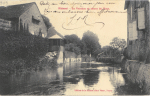 La Vezouze en amont du Pont - 1909 (timbre 10 c)