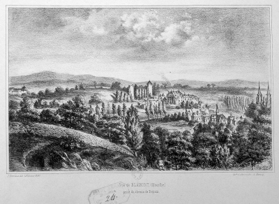 Justin Emeraux - 1859 - Vue de Blâmont (Meurthe) - prise du chemin de Repaix Justin Emeraux - 1859 - Vue de Blâmont (Meurthe) - prise du chemin de Repaix