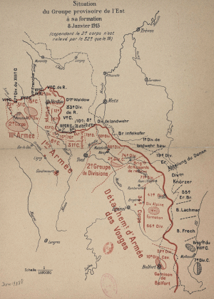 Carte du front 1ere arme