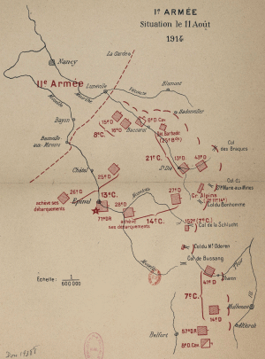 Carte du front 1ere armée
