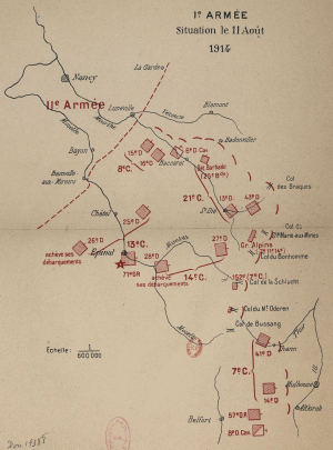 Carte du front 1ere arme