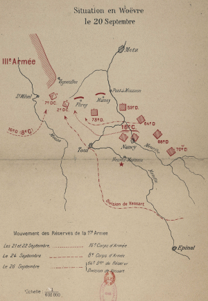 Carte du front 1ere armée