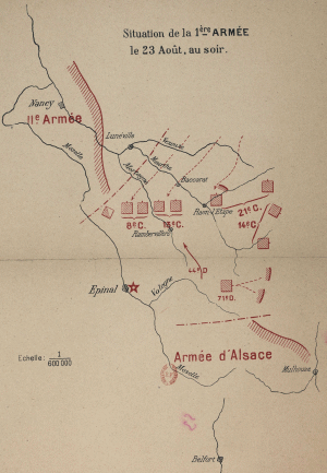 Carte du front 1ere arme