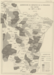 Augmentation ou diminution de la population en Alsace-Lorraine par canton de 1871  1911 - Armand-Colin (Paris) - 1916