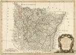 Carte des gouvernements de Lorraine et d'Alsace - Rigobert Bonne - 1771