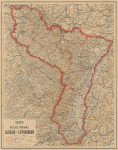 Karte der Reiche-Provinz Elsass-Lothringen - d. R. Schultz - Strassburg - 1885