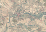 Carte d'état-major avec superposition de vue aérienne Carte d'état-major avec superposition de vue aérienne