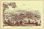 Blâmont vers 1650 - d'après l'atlas de Mérian