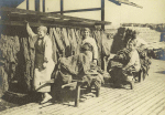 Nancy - Route de Toul - Atelier de camouflage - Schage des toiles de sacs peintes - 3 avril 1918