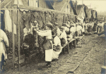 Nancy - Route de Toul - Atelier de camouflage - Fabrication de treillages en rafia - 3 avril 1918