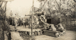 Blémerey (près). Bois de la ferme de l'Étang. Pièce de 155 long camouflée - 12 décembre 1916 Blémerey (près). Bois de la ferme de l'Étang. Pièce de 155 long camouflée - 12 décembre 1916