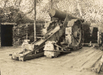 Blémerey (près). Bois de la ferme de l'Étang. Pièce de 155 long camouflée - 12 décembre 1916 Blémerey (près). Bois de la ferme de l'Étang. Pièce de 155 long camouflée - 12 décembre 1916