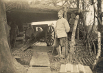 Blmerey (prs). Bois de la ferme de l'tang ; cantonnement de la batterie de 155 long - 14 dcembre 1916