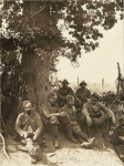 Bois du Vannequel (nord-est de Saint-Martin). Soldats du 37e territorial au poste du Gros-Chêne - 24 août 1916 Bois du Vannequel (nord-est de Saint-Martin). Soldats du 37e territorial au poste du Gros-Chêne - 24 août 1916
