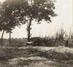 Domvre (prs). Petit poste avanc. Pige  tanks sur la route - Juillet 1917