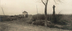 Domjevin. La gare ; au fond, la route camouflée - 14 décembre 1916 Domjevin. La gare ; au fond, la route camouflée - 14 décembre 1916