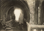 Domjevin. Construction d'un hpital chirurgical souterrain : porte d'accs - 16 dcembre 1916