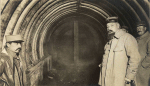 Domjevin. Construction d'un hôpital chirurgical souterrain : voûte principale du couloir - 16 décembre 1916