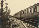 Embermnil. La gare bombarde et train sur la voie ferre rtablie - 30 dcembre 1918