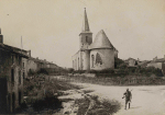 Herbéviller. L'église bombardée et ses abords - 16 août 1918
