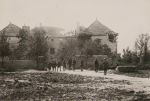 Herbéviller. Le château bombardé et le poste de garde américain - 16 août 1918 Herbéviller. Le château bombardé et le poste de garde américain - 16 août 1918