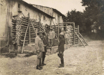 Saint-Martin. Le colonel Rousselet du 37e territorial prs des abris de bombardement - 21 aot 1916