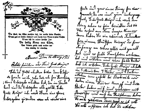 Lettre du soldat Wenger Lettre du soldat Wenger